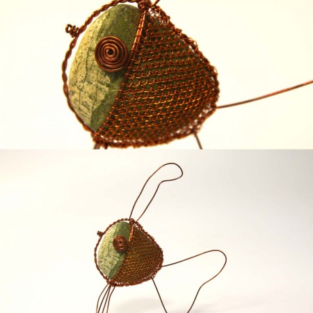 Drátovaná rybka - kamínek